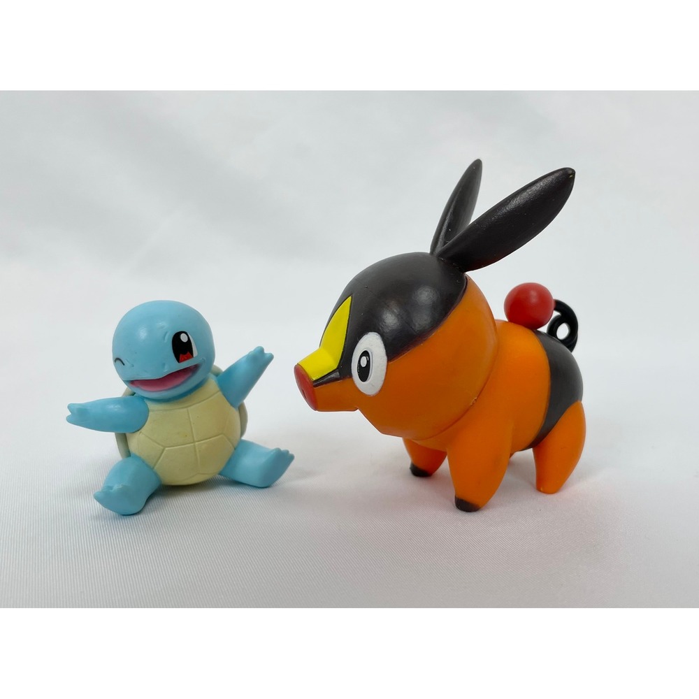 Pokemon Tepig Pit Squirtle Blue Action Figure Orange Black 2011 Jakks